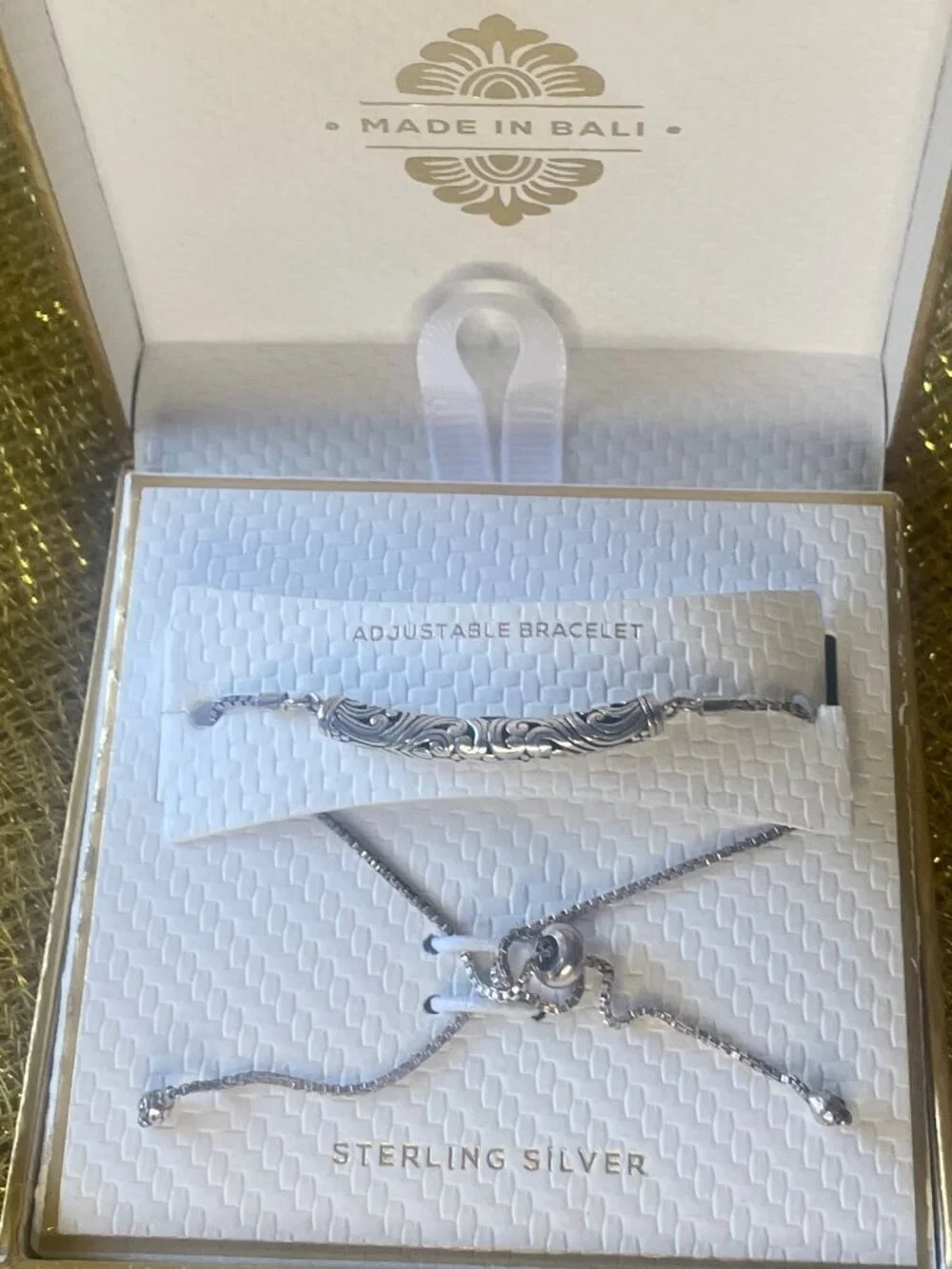 NWT: Annika Witt sterling silver 925 adjustable bracelet. Comes in original box.